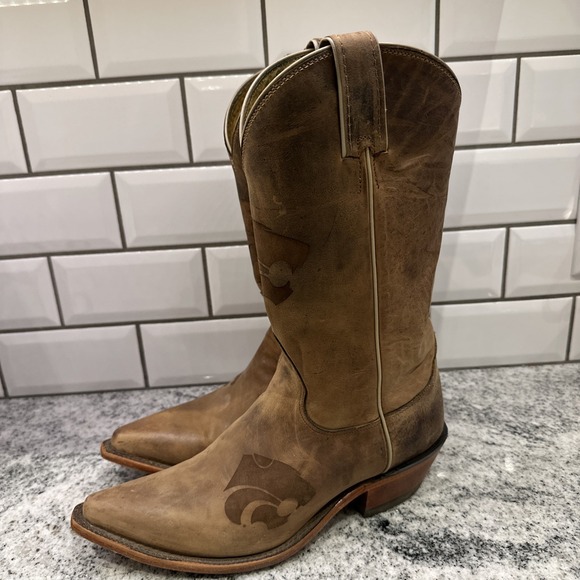 Kansas State University‎ KSU Nocona Leather Cowgirl Boots Women's 7.5 B Pointed - Picture 3 of 10